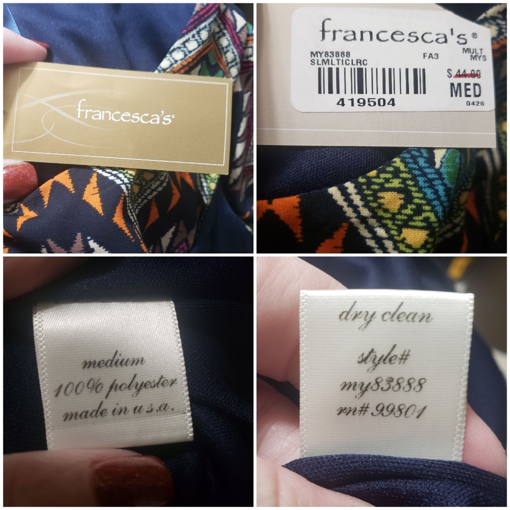 Francesca's Blue Rain NWT Sz Med Hi-Low Dress - Picture 13 of 13